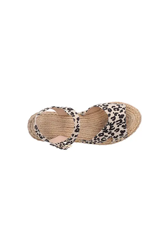 Print_Tiger Bast Jute Sandals for woman