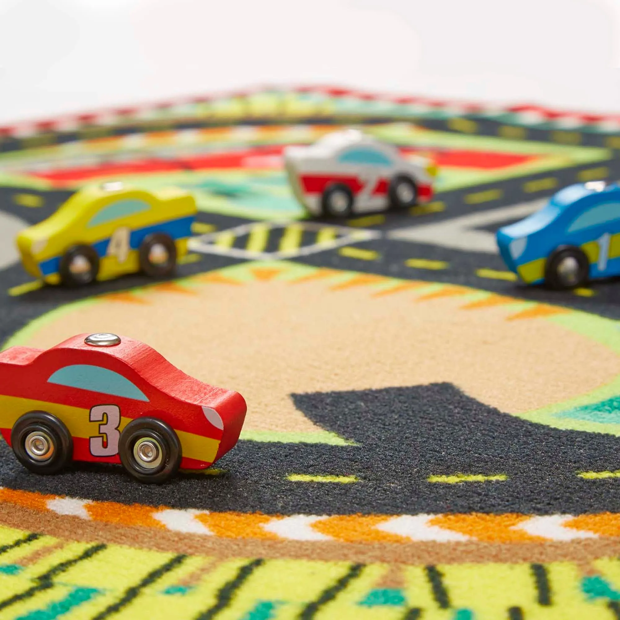 Round the Speedway Race Track Rug