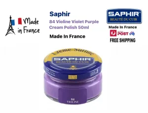 Saphir 84 Violine Violet Purple Renovating Cream Polish 50ml Made In France