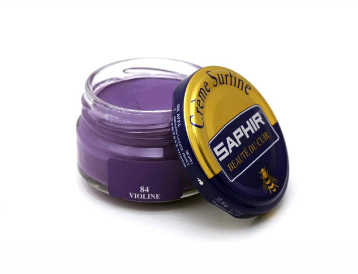 Saphir 84 Violine Violet Purple Renovating Cream Polish 50ml Made In France