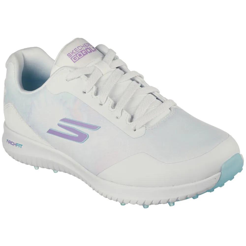 Skechers Ladies Go Golf Max 2 Splash Waterproof Spikeless Shoes - White/Multi