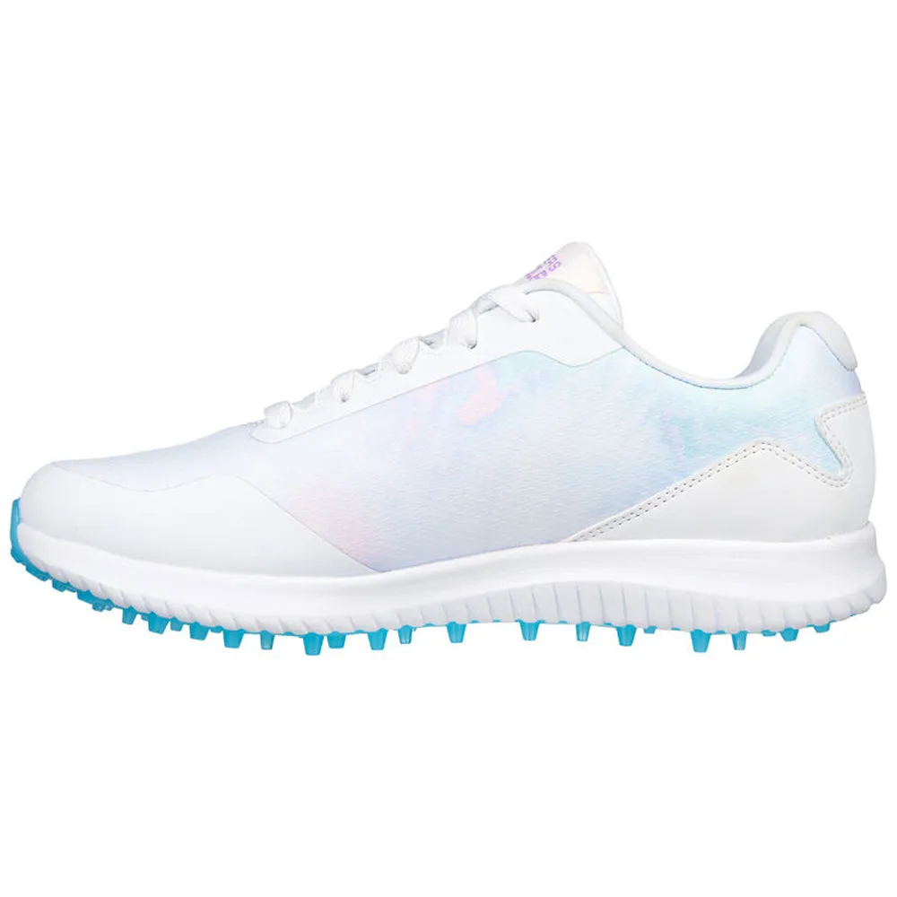 Skechers Ladies Go Golf Max 2 Splash Waterproof Spikeless Shoes - White/Multi
