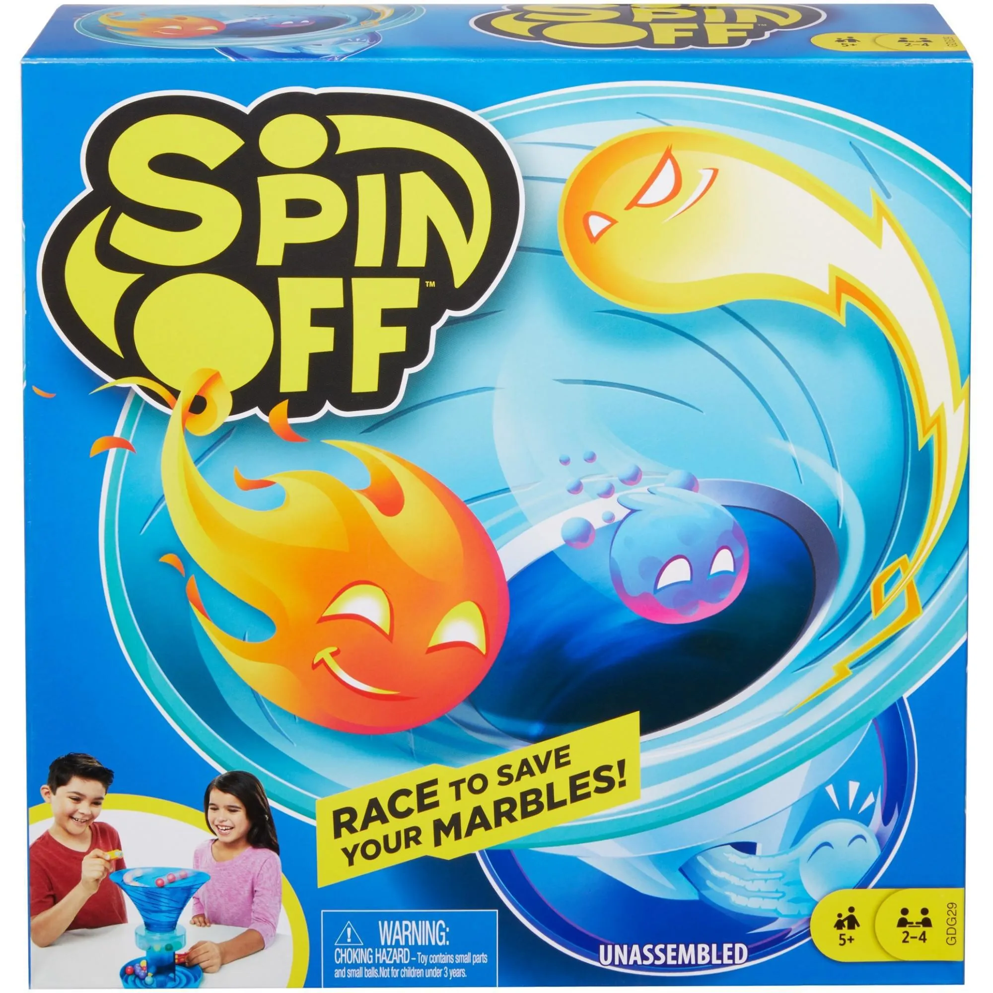 Spin-Off Marble Race Game for 2-4 Players Ages 5Y 