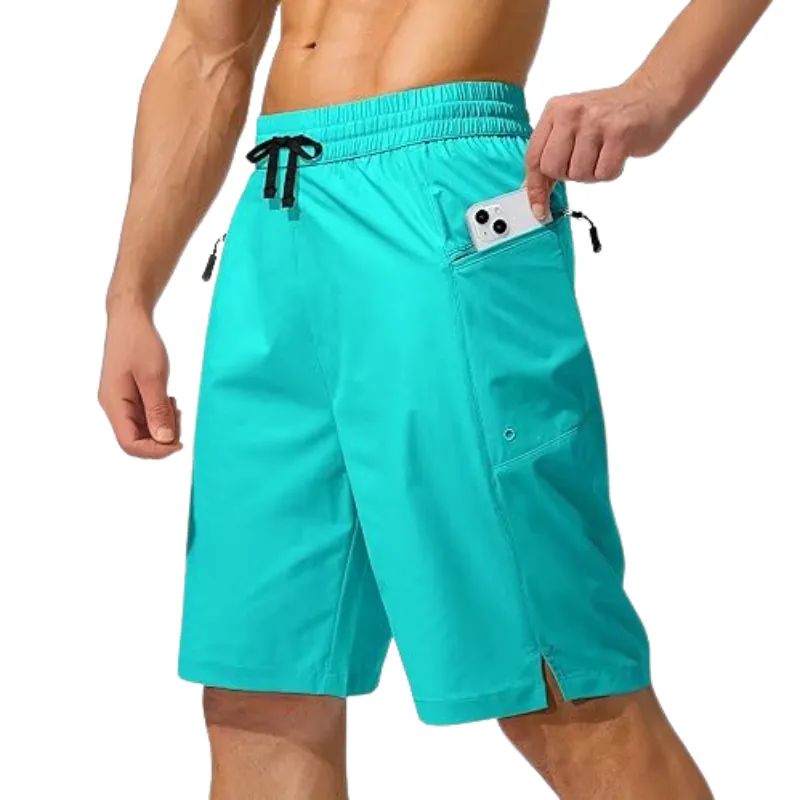 Swimming Board Shorts With Stylish Designed Zipper Pockets