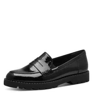 Tamaris Trouser Shoes Loafer Black Patent Memory Foam Work Shoes 24312-41 -087