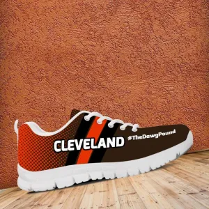 #TheDawgPound Cleveland Fan Mesh Fabric Running Shoes (White Toe Text)