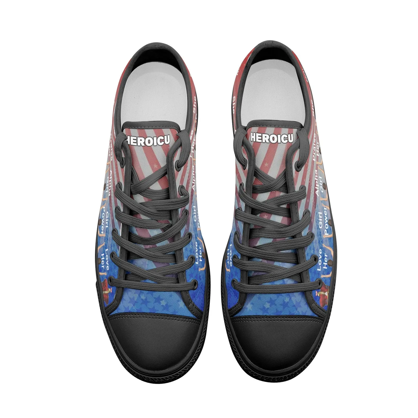 Womens Best Patriotic Shoes Red, White, and Blue Stars and Stripes Fan Club