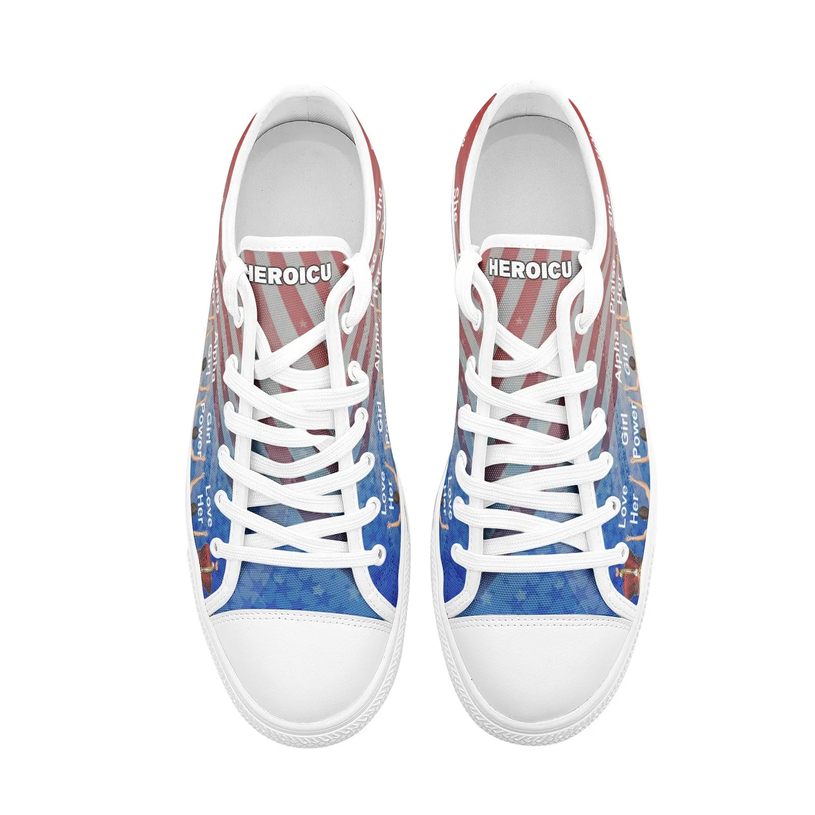 Womens Best Patriotic Shoes Red, White, and Blue Stars and Stripes Fan Club