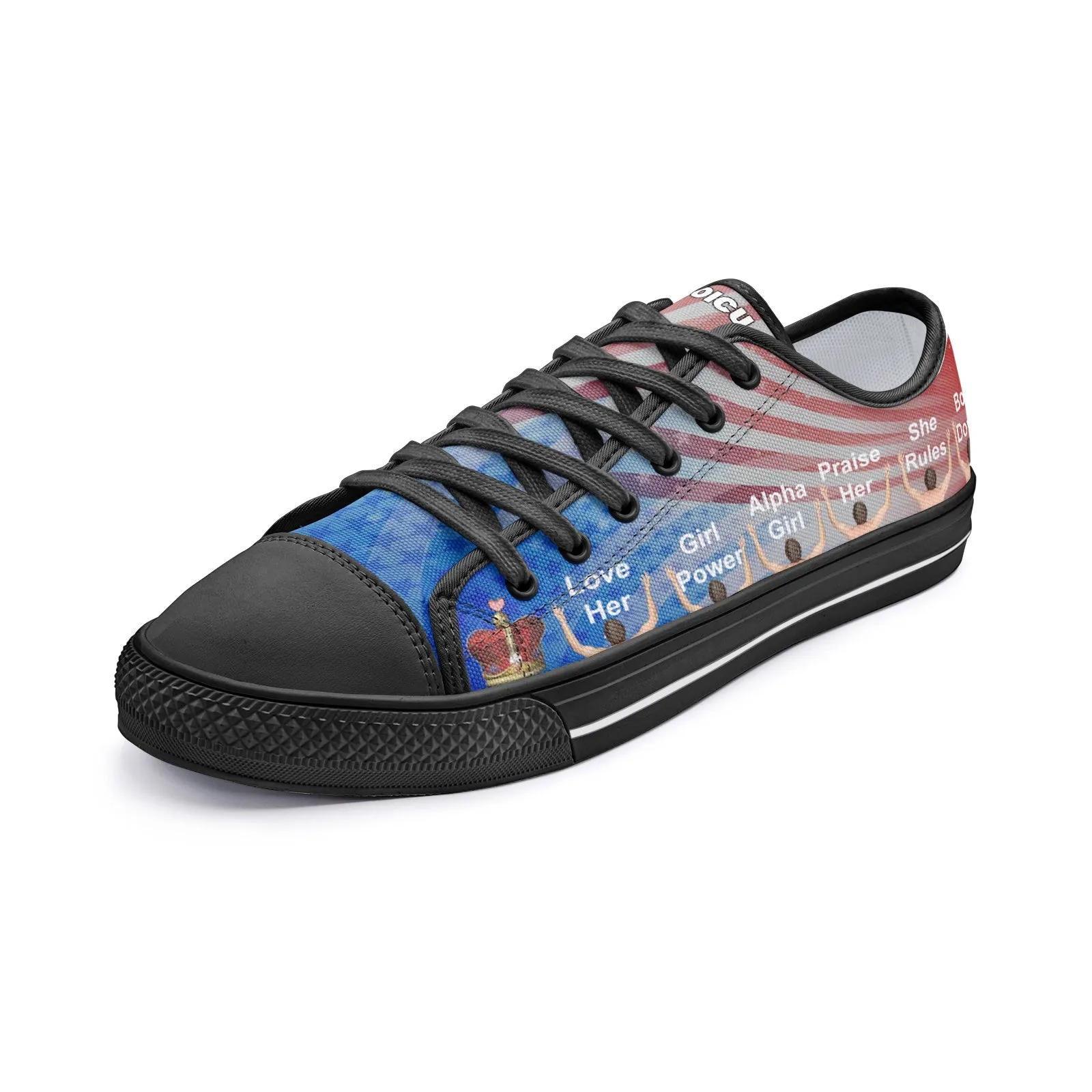 Womens Best Patriotic Shoes Red, White, and Blue Stars and Stripes Fan Club