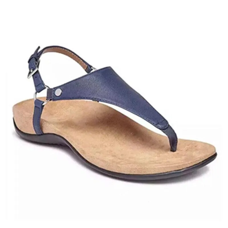 Women's Buckle Arch Support Flip Flops Summer Slippers