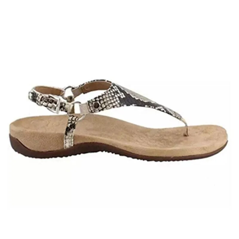 Women's Buckle Arch Support Flip Flops Summer Slippers