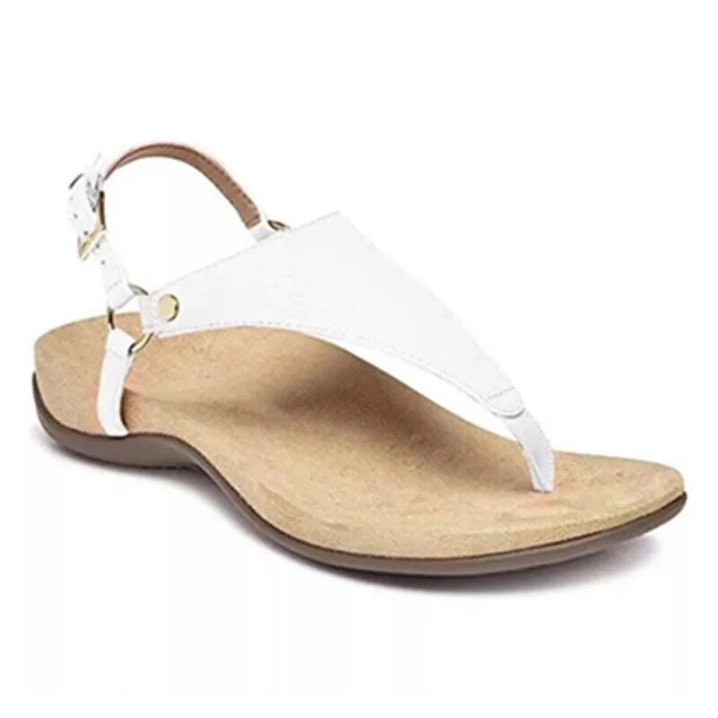 Women's Buckle Arch Support Flip Flops Summer Slippers