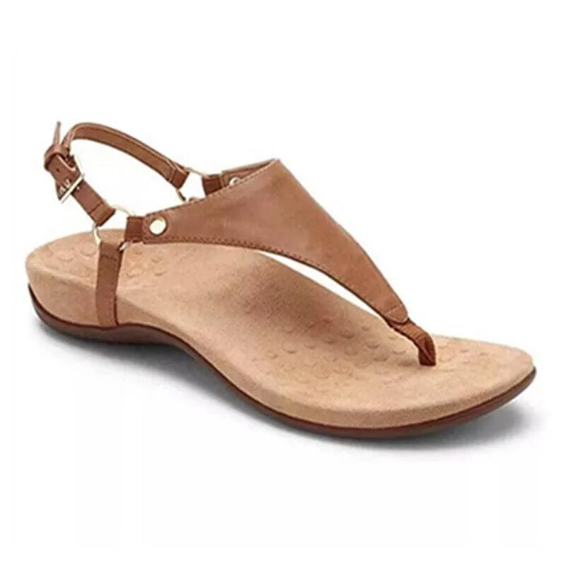 Women's Buckle Arch Support Flip Flops Summer Slippers