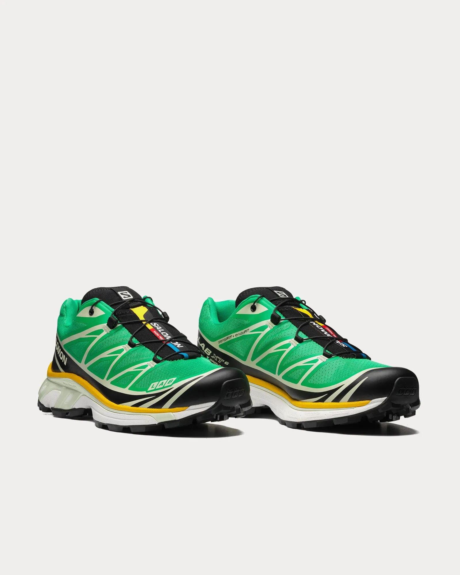 XT-6 Bright Green / Black / Sulphur Low Top Sneakers