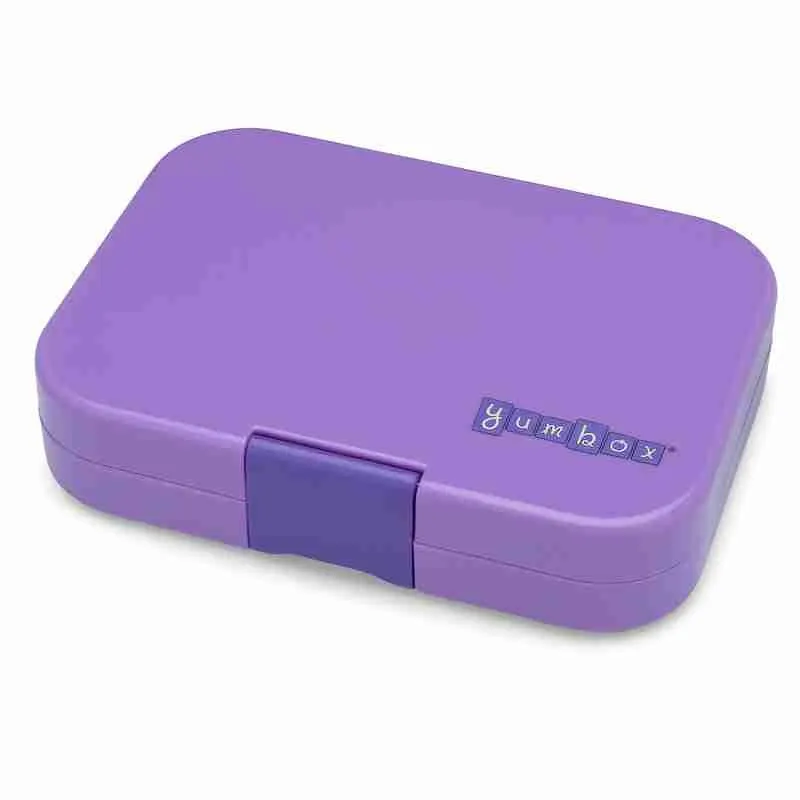 Yumbox Panino 4 Compartment Bento Box: Monte Carlo Blue - Race Car Tray